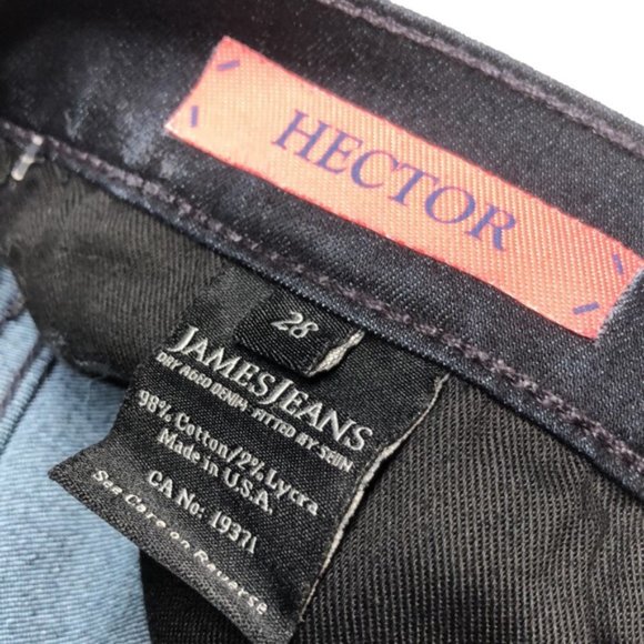 DESIGNER JAMES JEANS HECTOR DARKWASH BOOT 28x32 MADE IN USA 🇺🇸 - Picture 4 of 12